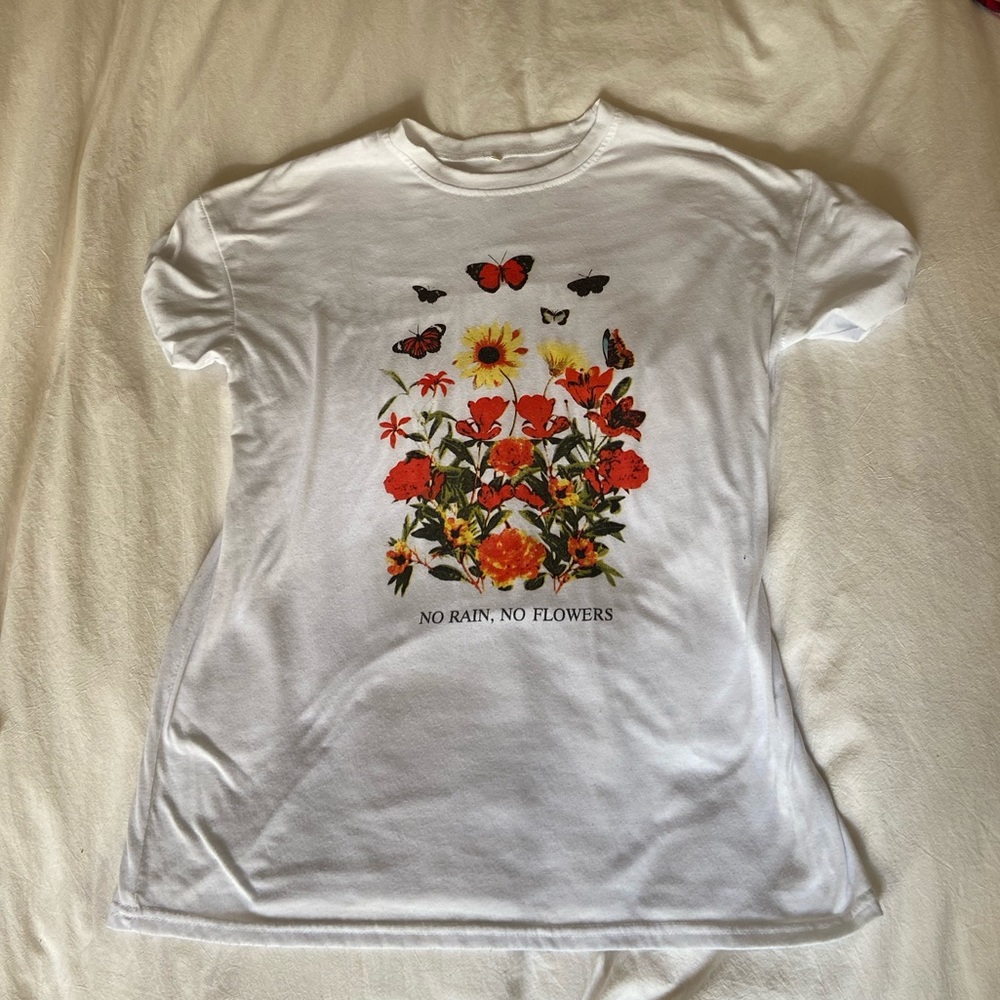 3 FOR $15 White Oversized Graphic Tee